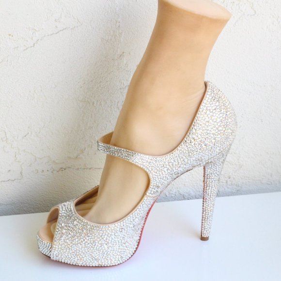 Christian Louboutin Bana Custom Swarovski Crystal Pumps - Picture 5 of 12